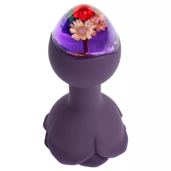 LOVISS Flower - plug anal vibrant avec télécommande (violet)