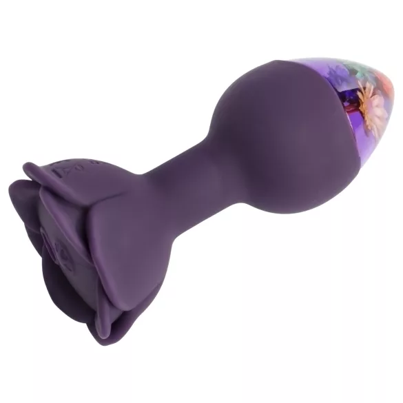 LOVISS Flower - plug anal vibrant avec télécommande (violet)