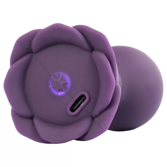 LOVISS Flower - plug anal vibrant avec télécommande (violet)