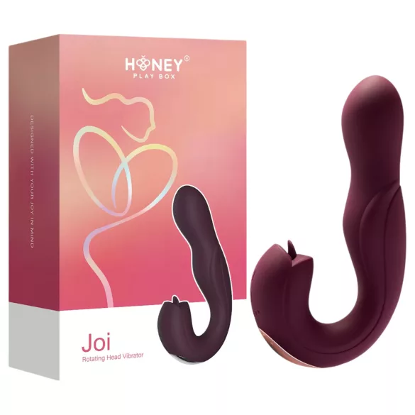 Honey Play Box Joi - vibromasseur point G rotatif lécheur - silicone violet