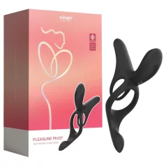   Honey Play Box Pleasure Pivot - Anneau vibrant pénis et testicules, à commande via application, pour hommes (noir)