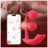 Honey Play Box Melody - vibromasseur perlé connecté 2en1 - silicone rouge