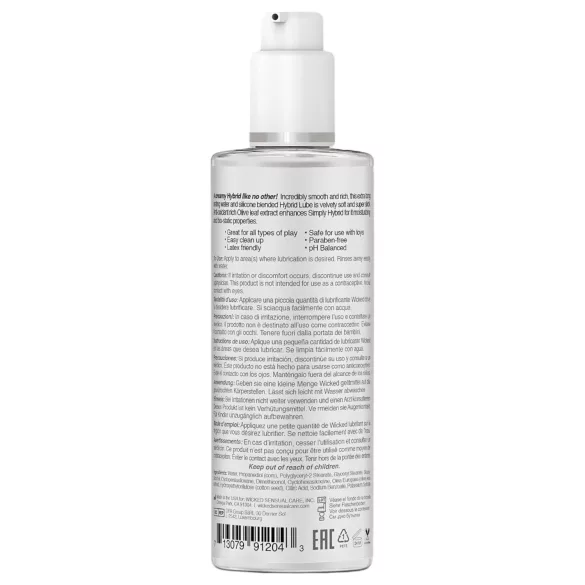 Wicked Simply Hybrid - lubrifiant hybride - 120ml