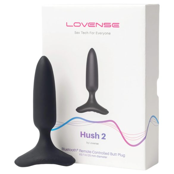 LOVENSE Hush 2 XS - Petit vibromasseur anal rechargeable (25mm) - noir