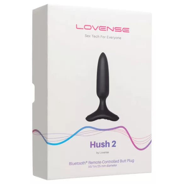 LOVENSE Hush 2 XS - petit vibromasseur anal rechargeable (25 mm) - noir