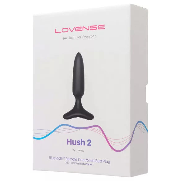 LOVENSE Hush 2 XS - petit vibromasseur anal rechargeable (25 mm) - noir