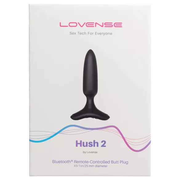 LOVENSE Hush 2 XS - petit vibromasseur anal rechargeable (25 mm) - noir