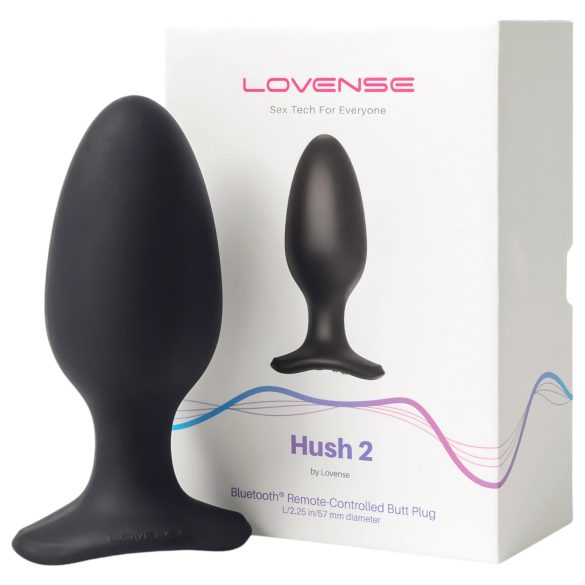 LOVENSE Hush 2 L - mini vibromasseur anal rechargeable (57mm) - noir