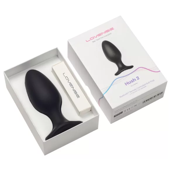 LOVENSE Hush 2 L - petit vibromasseur anal rechargeable (57 mm) - noir