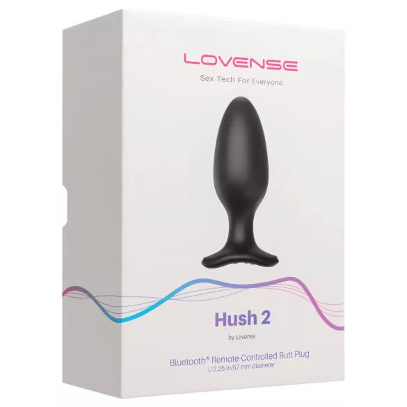 LOVENSE Hush 2 L - petit vibromasseur anal rechargeable (57 mm) - noir