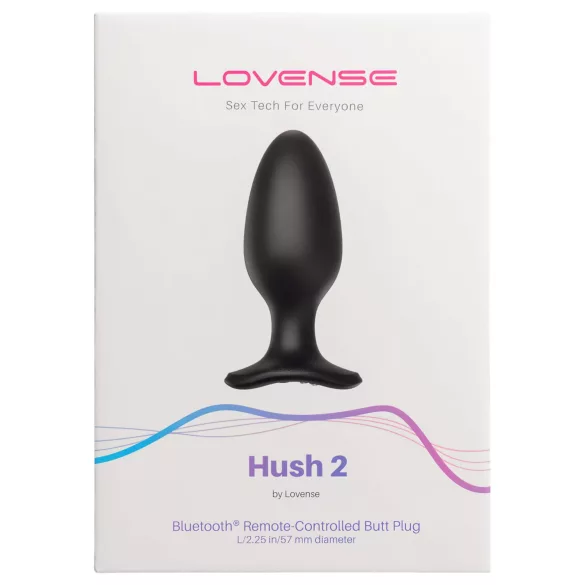LOVENSE Hush 2 L - petit vibromasseur anal rechargeable (57 mm) - noir
