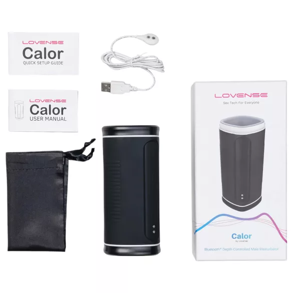 Lovense Calor - Masturbateur chauffant contrôlé par application, pour hommes (noir)