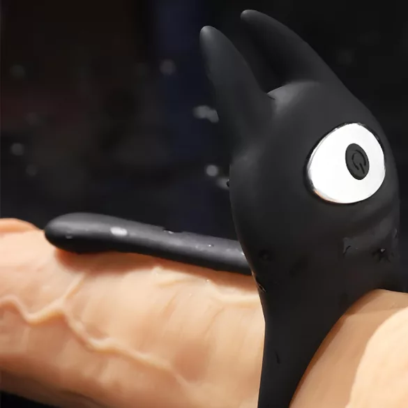 AlvUp - anneau pénien vibrant stimulateur clitoridien - silicone noir