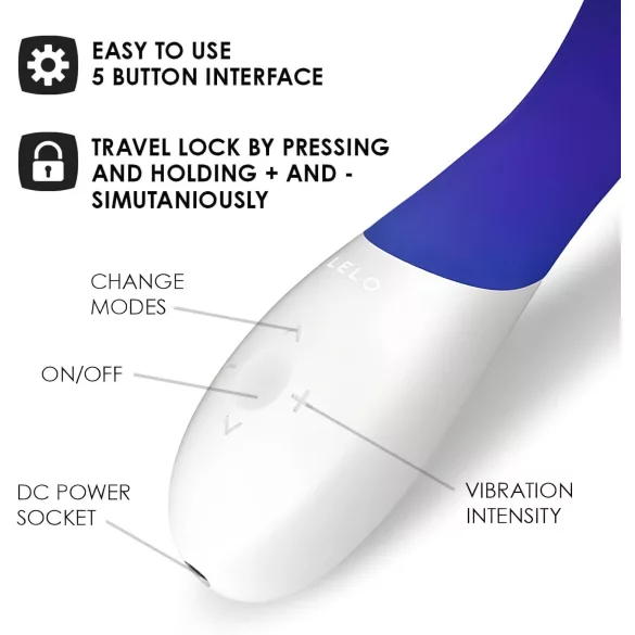 LELO Mona Wave - vibromasseur point G étanche - bleu