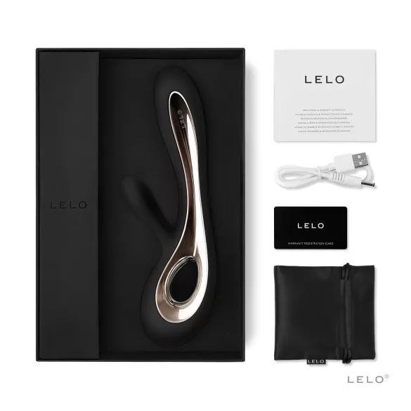 LELO Soraya 2 - vibromasseur rabbit rechargeable étanche - silicone noir