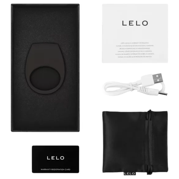 LELO Tor 3 - Anneau pénien vibrant contrôlé par application, pour hommes (noir)