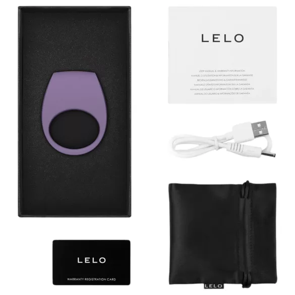 LELO Tor 3 - Anneau pénien vibrant contrôlé par application, pour hommes (violet)