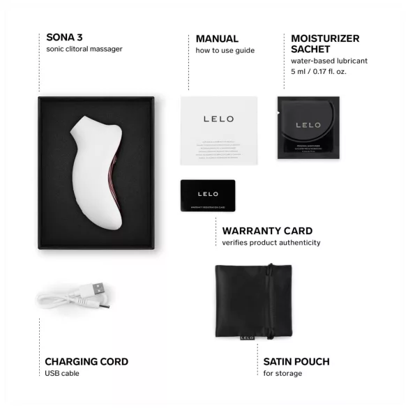LELO Sona 3 - stimulateur clitoridien par ondes sonores - blanc