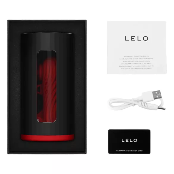 LELO F1s V3 - masturbateur interactif homme - silicone rouge