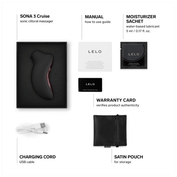 LELO - Stimulateur clitoridien à ondes soniques - Cruise 3 - noir