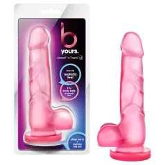 B Yours - gode avec testicules - 18 cm - rose