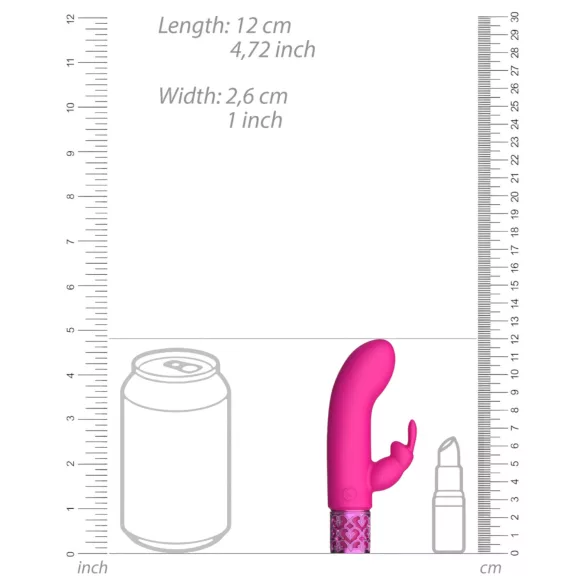 Royal Gems Dazzling - vibromasseur rabbit rechargeable - silicone rose