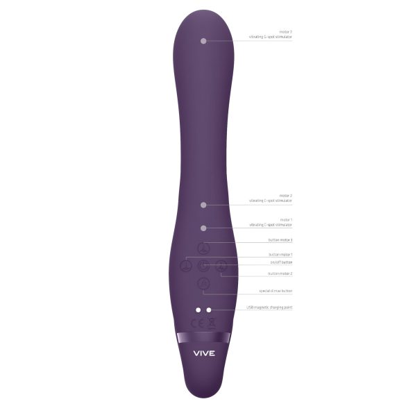 Vive Suki - gode vibrant sans harnais - silicone violet