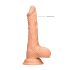 RealRock Dong 8 - Dildo réaliste avec testicules (20cm) - naturel