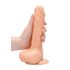 RealRock Dong 8 - Dildo réaliste avec testicules (20cm) - naturel