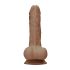 RealRock Dong 10 - dildó réaliste avec testicules (25cm) - brun naturel