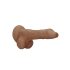 RealRock Dong 10 - dildó réaliste avec testicules (25cm) - brun naturel