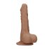 RealRock Dong 10 - dildó réaliste avec testicules (25cm) - brun naturel