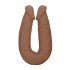 RealRock Double Dong 18 - double dong (46cm) - brun foncé