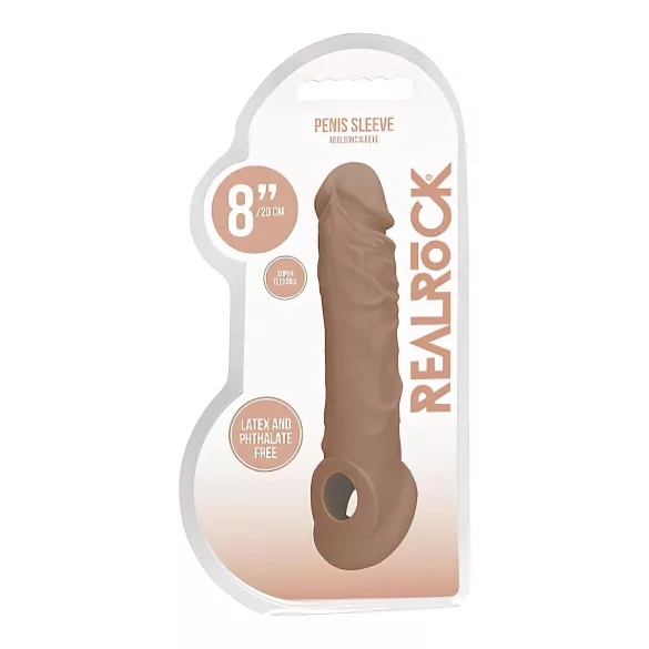 RealRock - gaine pénis 21cm - couleur chair foncée