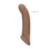 Gaine Pénienne RealRock 9'' (21,5cm) - Naturel Foncé