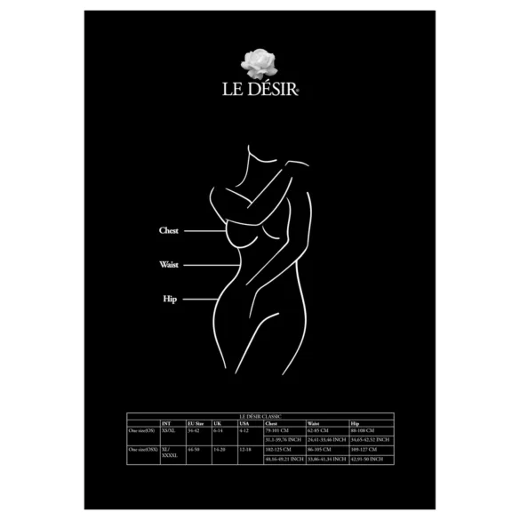 Le Désir Plus Size - bas résille ouverts - noir - XXL à 4XL