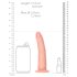 RealRock Slim - dildo réaliste 15,5 cm (naturel)