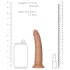 RealRock Slim - dildo réaliste 15,5cm (nature foncée)