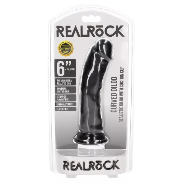 RealRock - gode réaliste ventouse - 15,5 cm - noir