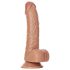 RealRock - Dildo ventouse et testicules - 15,5cm (brun naturel)