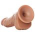 RealRock - Dildo ventouse et testicules - 15,5cm (brun naturel)