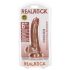 RealRock - Dildo ventouse et testicules - 15,5cm (brun naturel)