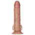 RealRock - Dildo ventouse et testicules - 15,5cm (brun naturel)
