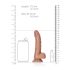 RealRock - Dildo ventouse et testicules - 15,5cm (brun naturel)
