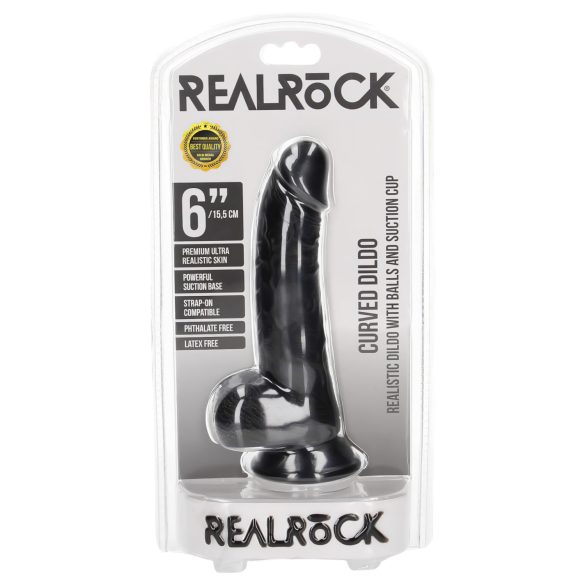 RealRock - gode réaliste ventouse - 15,5 cm - noir