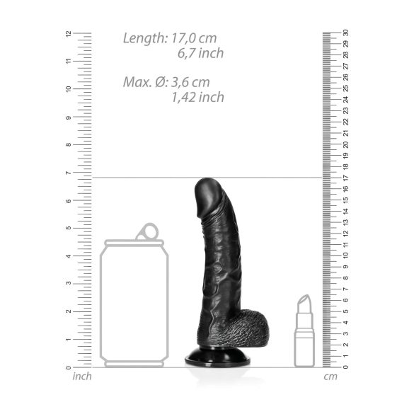 RealRock - gode réaliste ventouse - 15,5 cm - noir