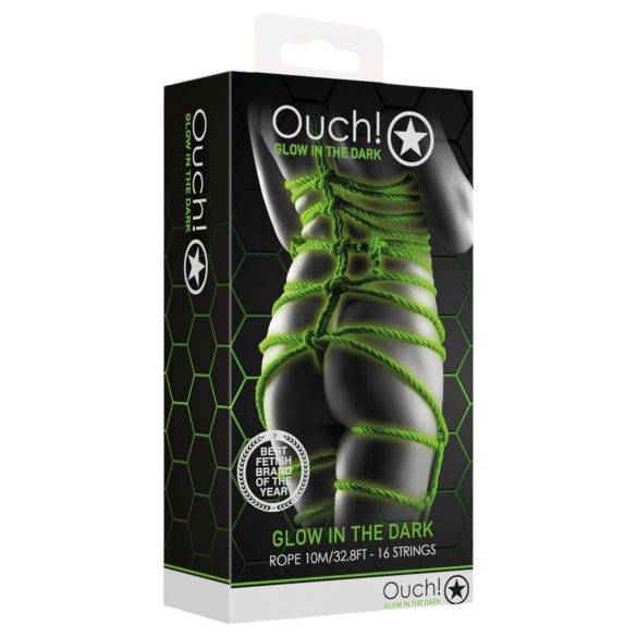 Ouch! - corde bondage fluorescente - 5 m - vert