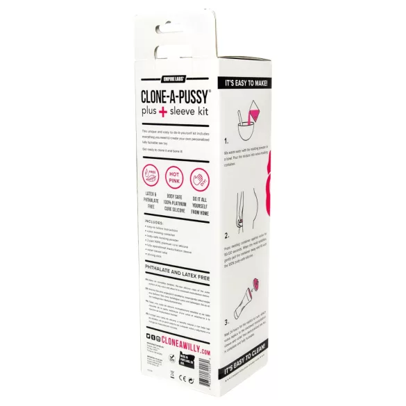 Clone-a-Pussy - kit moule vulve et manchette - silicone rose