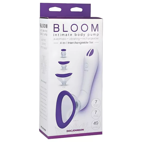Doc Johnson Intimate - pompe à succion vibrante - kit violet