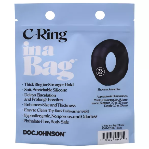 Doc Johnson - Anneau pénien - silicone - noir